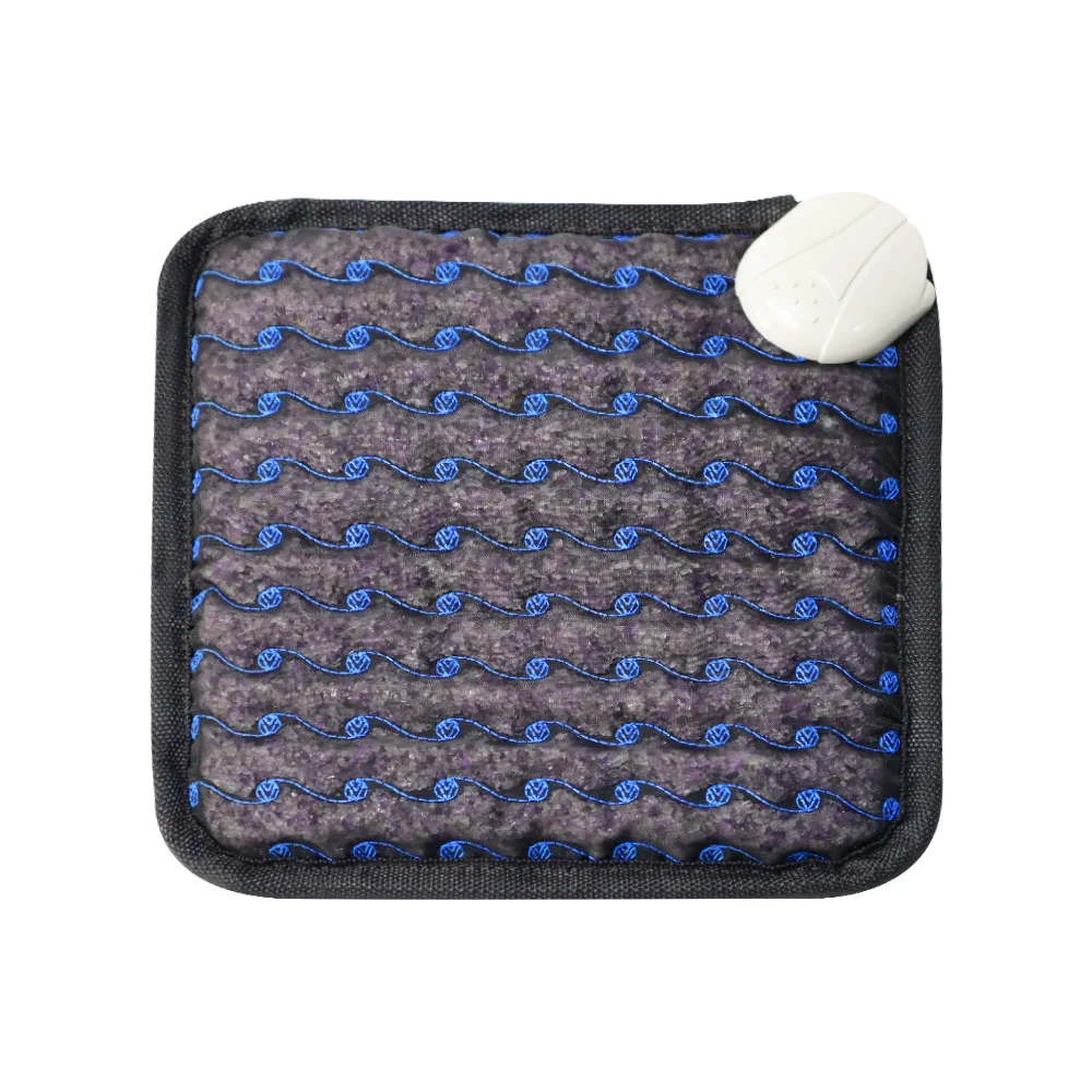 Portable 11.8*11.8In Amethyst Massage Cushion With Heating Pad PEMF Chair Mat For Home Office Pain Relief Home Use Products