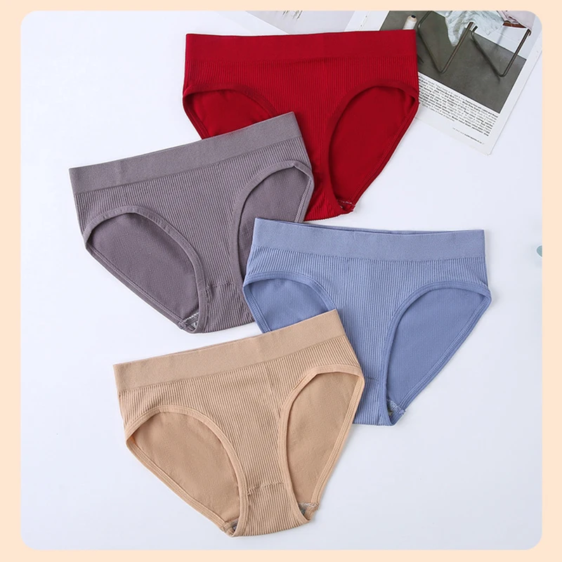 Women Female Underpant Solid Color Girls Pantys Ladies Panties Intimate Lingerie M-XL Shaperwear Seamless Panties