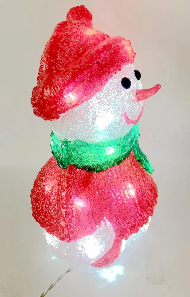 Battery Operated Led Acrylic Snowman Lights 3D Christmas Light Snowman Night Lights  Xmas Decorations Gifts Toys