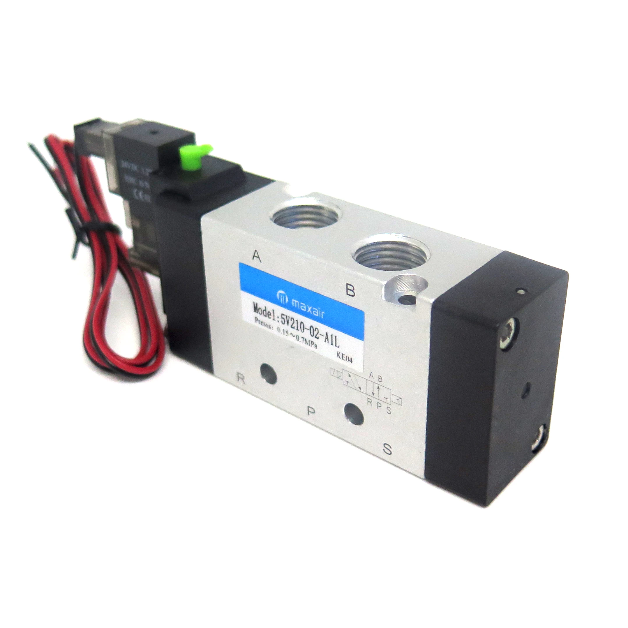 Maxair 5V Series Directional Control Valves Shut-off Directional Valves 5/2 Way Pneumatic Solenoid Valve