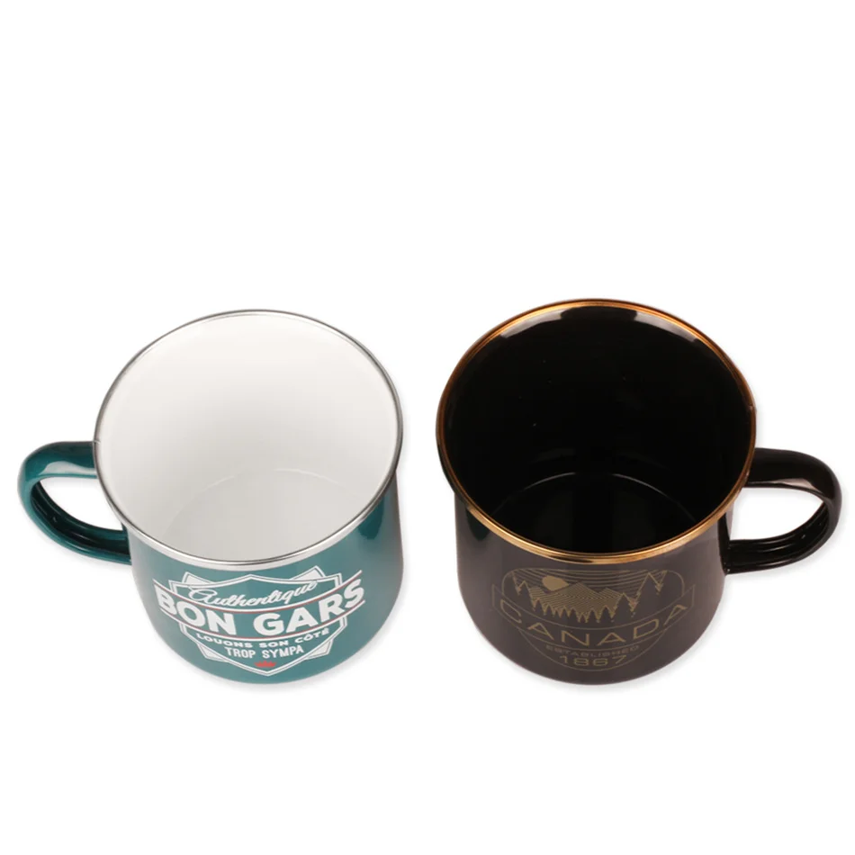 Wholesale Enamelware Campfire Enamel Mug Retro Vintage SouvenirSublimation  Coffee Mug for Coffee