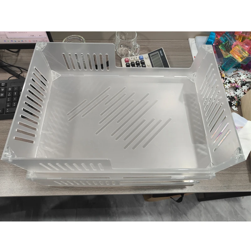 Factory Customized Clear Acrylic Assembled Box  Square Acrylic Computer  Mainframe Cover With Assembling Model