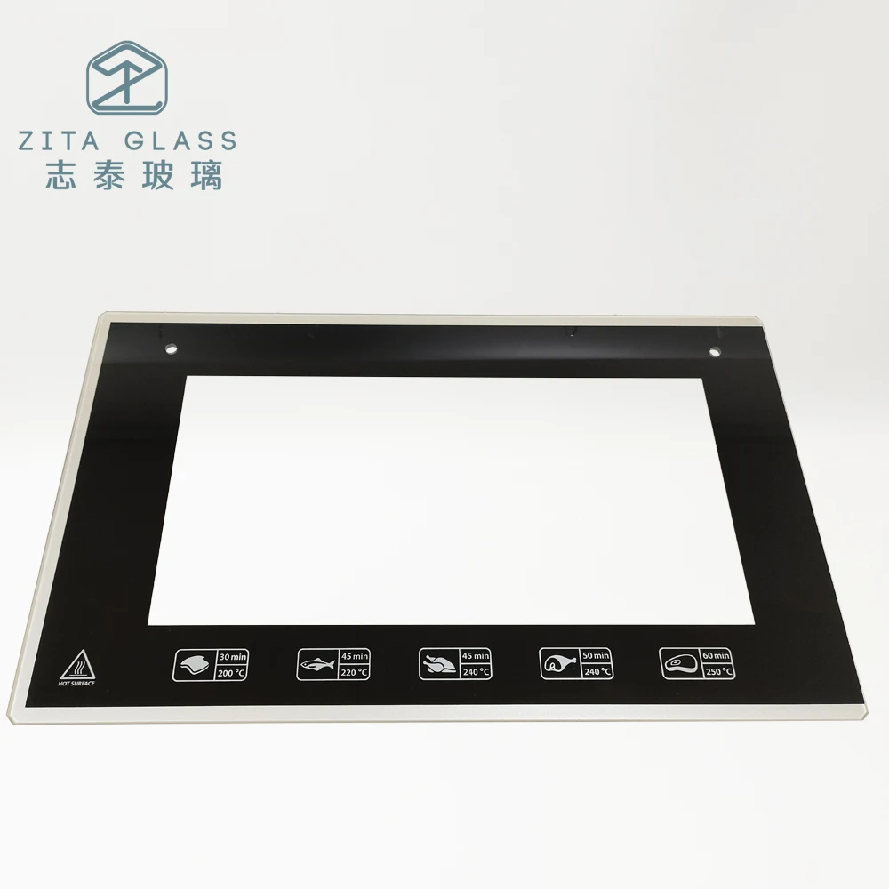 Black wire mesh tempered glass  oven parts tempered glass different size of oven door glass panel accessories