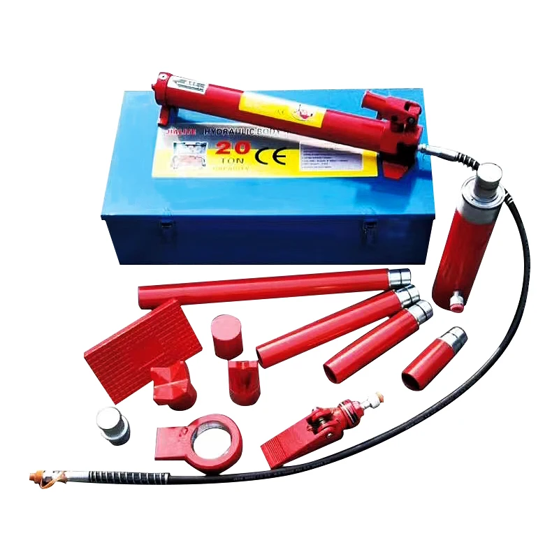 Frame Repair Kit Repair Vehicle Equipment Portable 10 Ton Porta Power Hydraulic Jack with plastic box