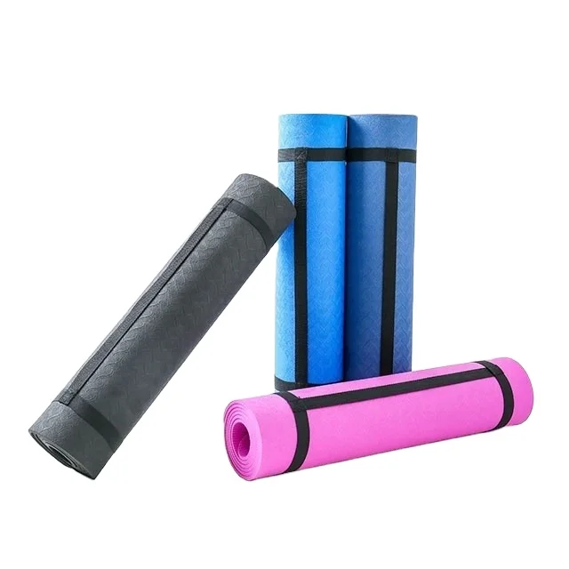 Extra Thick Yoga Mat with Strap for Men and Women with Alignment Lines-Non Slip Eco Friendly Pilates and Floor Exercise Yoga Mat