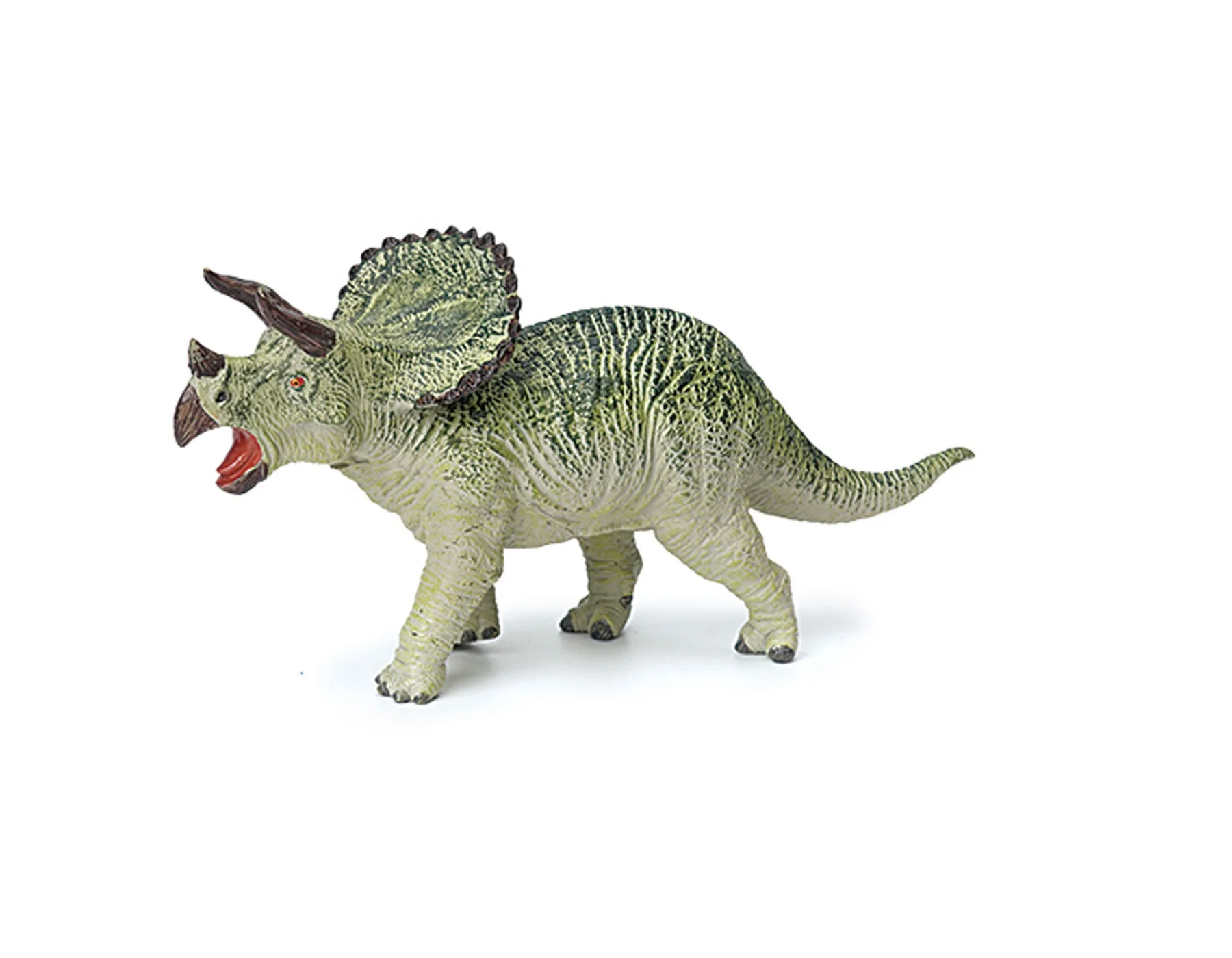 Triceratops dinosaur model with cotton stuffed vinyl toy with sound