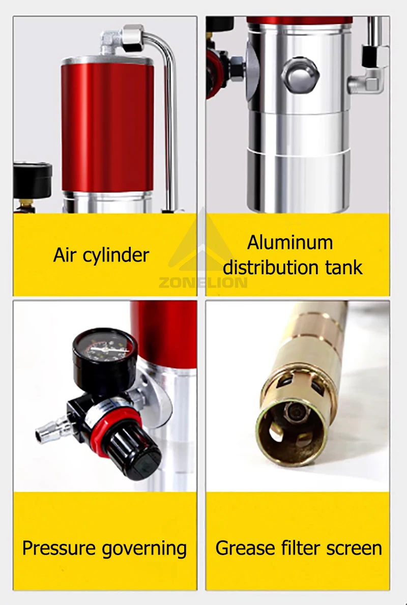 20L Bucket Air Operated Automatic/ Auto Manual Pneumatic Grease Gun Pumps Grease Lubricator Air Grease Pump