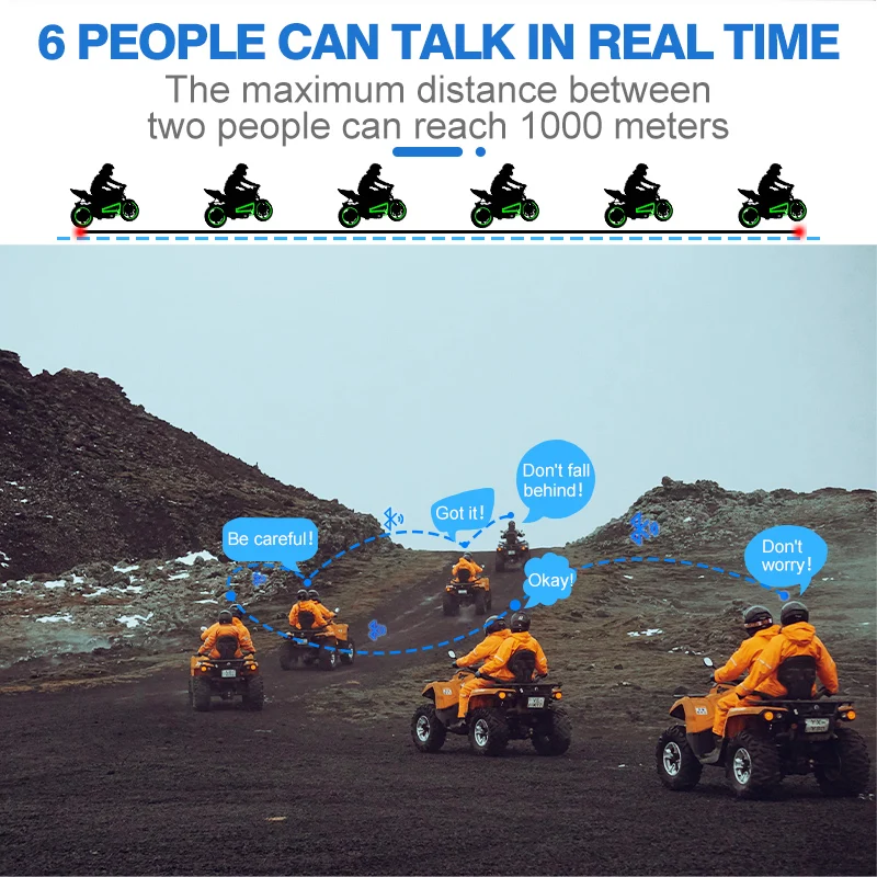 MAXTO мотоциклетный шлем наушники Multi Person Bluetooth