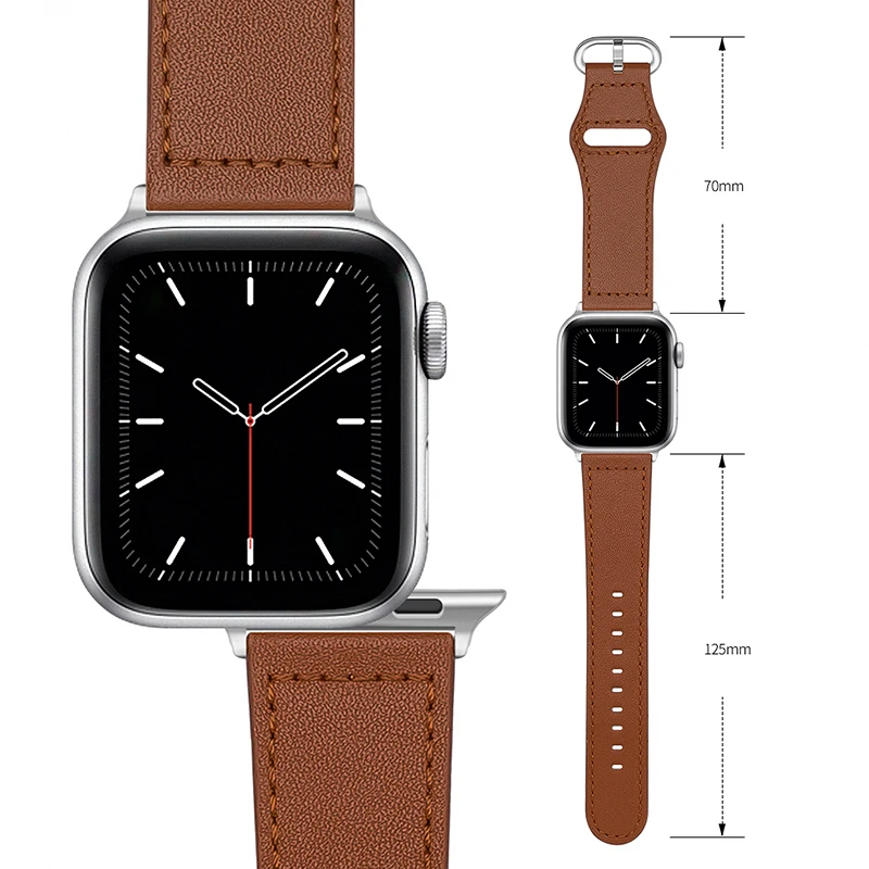 Кожаный силиконовый ремешок для смарт-часов 38 мм 40 42 44 IWatch серии 5/4 /3 /2 /1