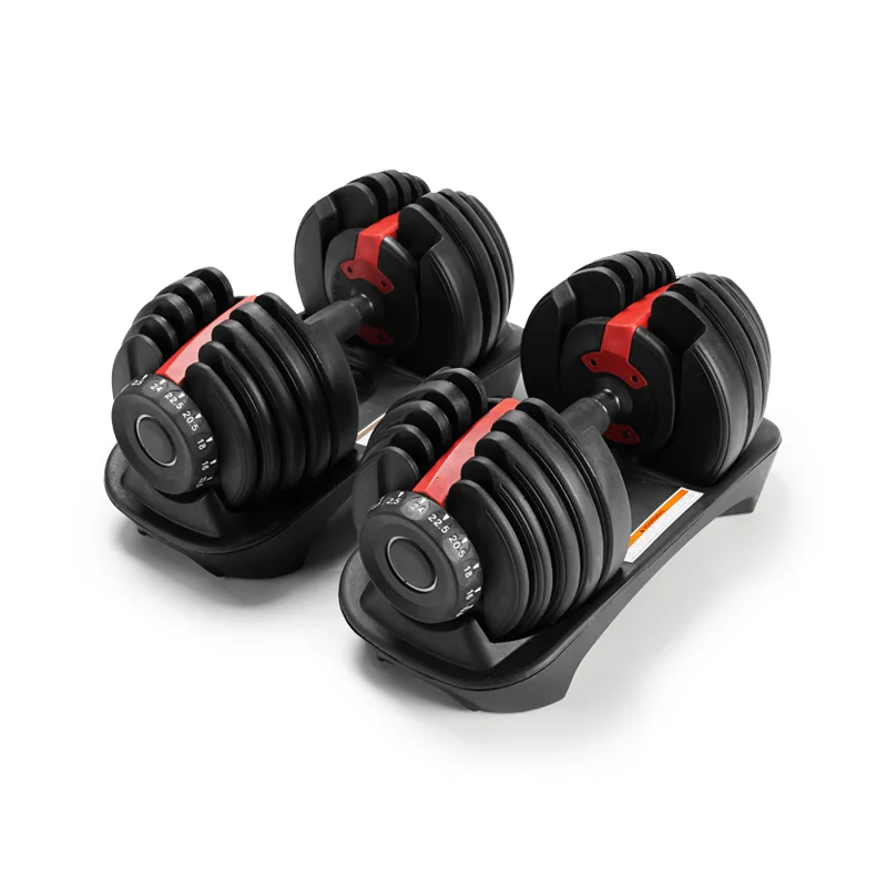 Factory Wholesale 24kg Adjustable Dumbbell Set 552 / 1090 Home Fitness Gym Dumbbell