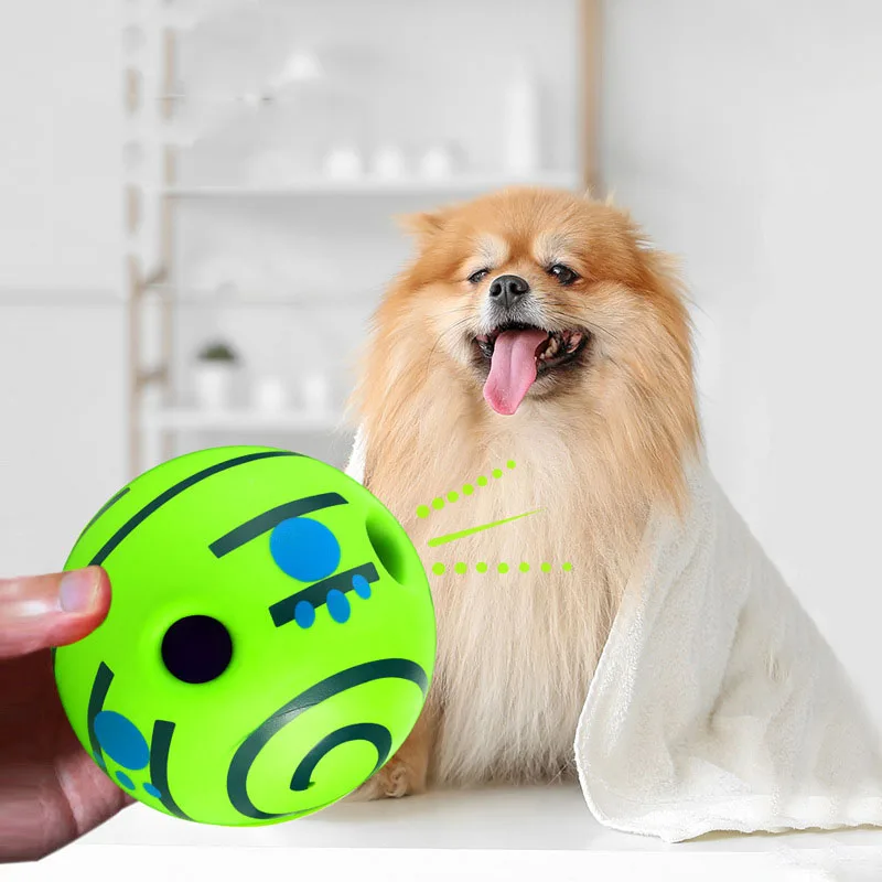 Wholesale Funny Sounds Interactive Chew Toy Training Small Large Dogs Sport Pet Products Wobble Wag Giggle Ball