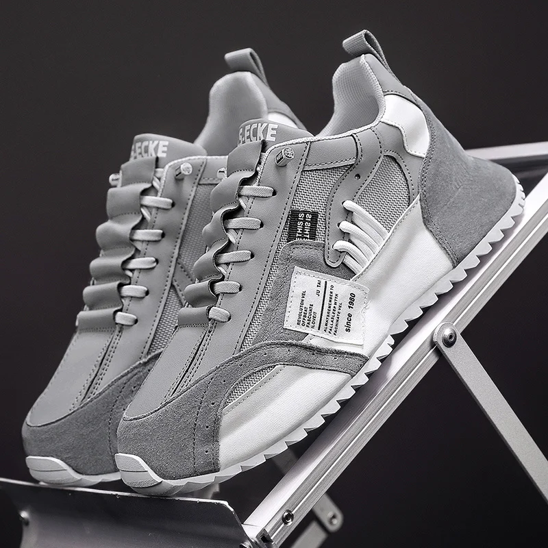 2024 Summer/Winter/Spring Skateboarding Shoes Breathable Lace-Up Flat Mesh Casual Sneakers PVC Insole-Hot Walking Style on Sale