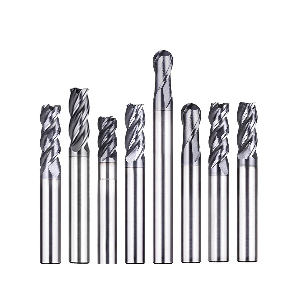 High efficiency cnc endmill bit 2/3/4 flutes end mill carbide milling cutter
