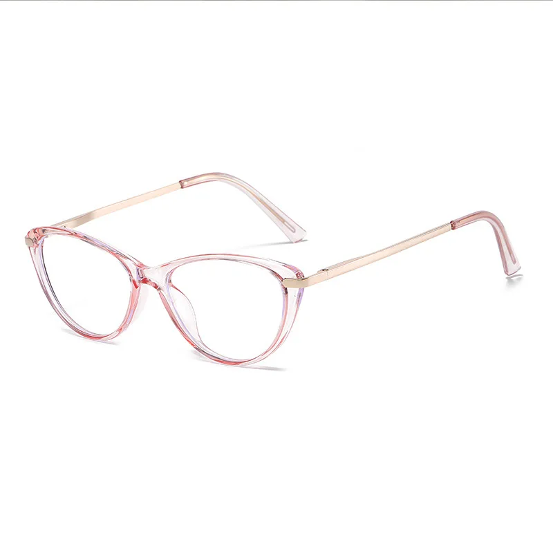 2024 High Quality Lightweight Anti Blue Light Tr90 Unisex Men Women Myopia Small Cat Eye Glasses Frames