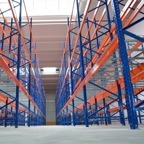 Industrial Warehouse Storage Rack Steel Teardrop Beam Heavy Duty Pallet Racking