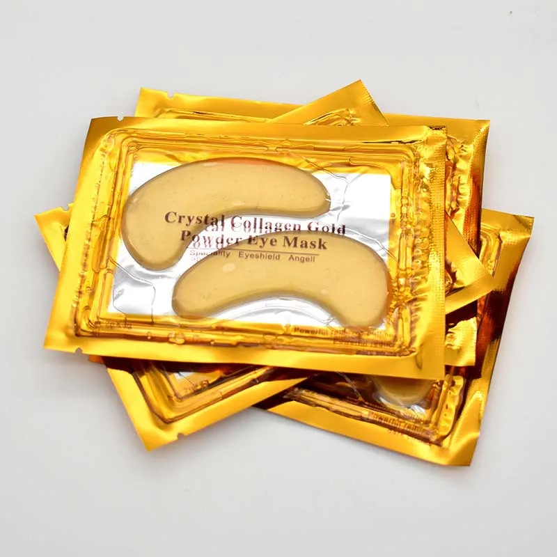 Custom Logo Collagen Crystal Gold Eye Mask 24K under eye gel pads moisturizer eye wrinkle patches