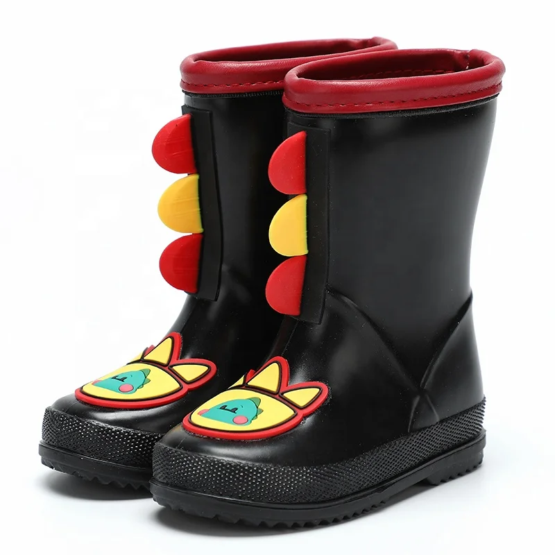cool latest new design boy girls dinosaur dragon rubber gumboots soft reach material rain boots for children kids student