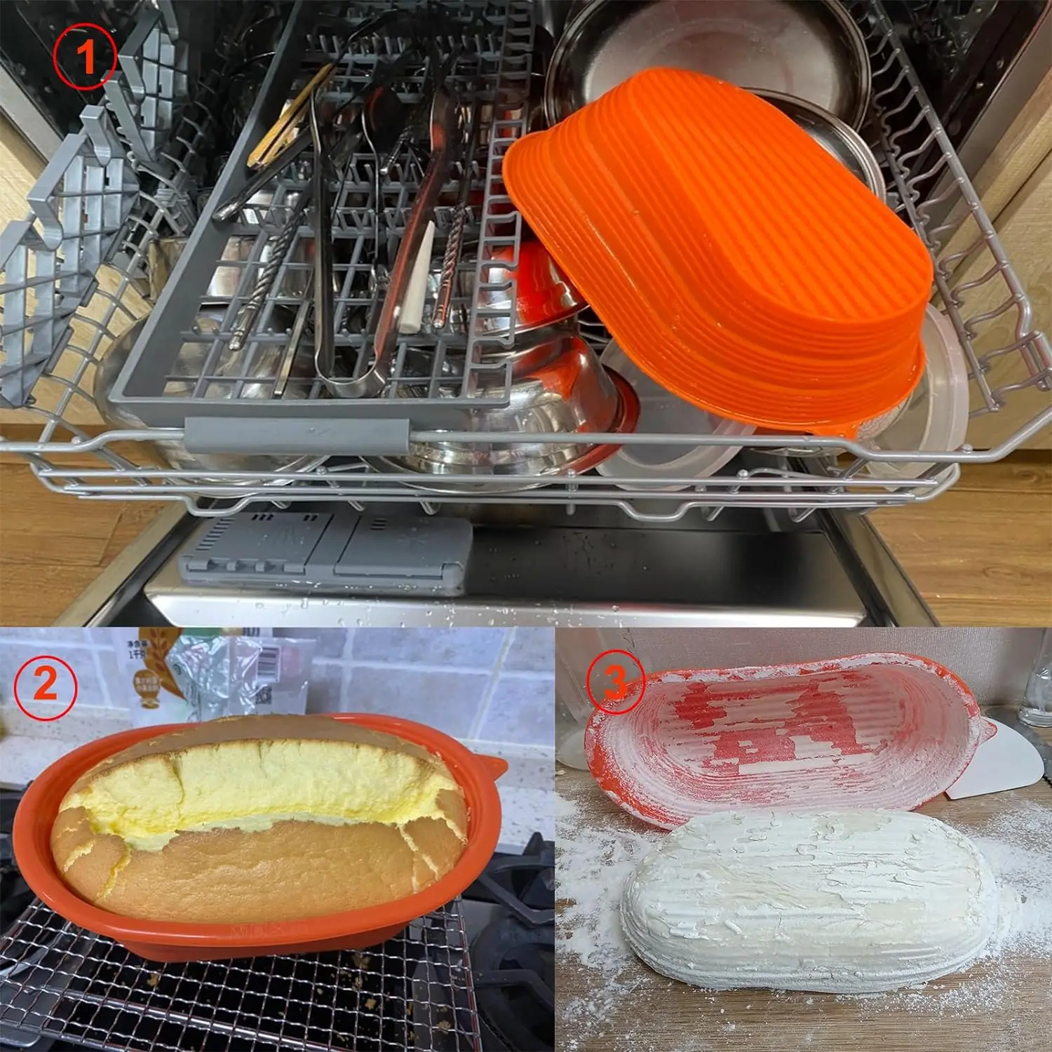 Sourdough Starter set Starter Jars with 10inch Oval Silicone Banneton Proofing Basket Bowl for  Bread Making Baking Fermentation