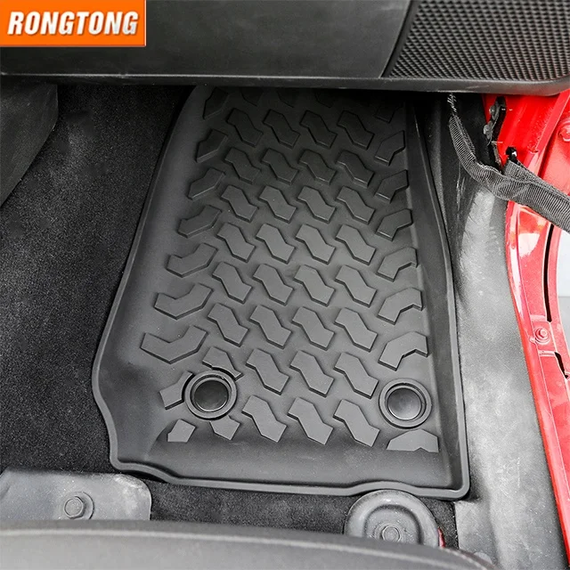 2 Door 4 Door Car Foot Mat Floor Rubber Accessories Rear Liner Waterproof Auto Mat For Jeep Wrangler JK 2007-2017