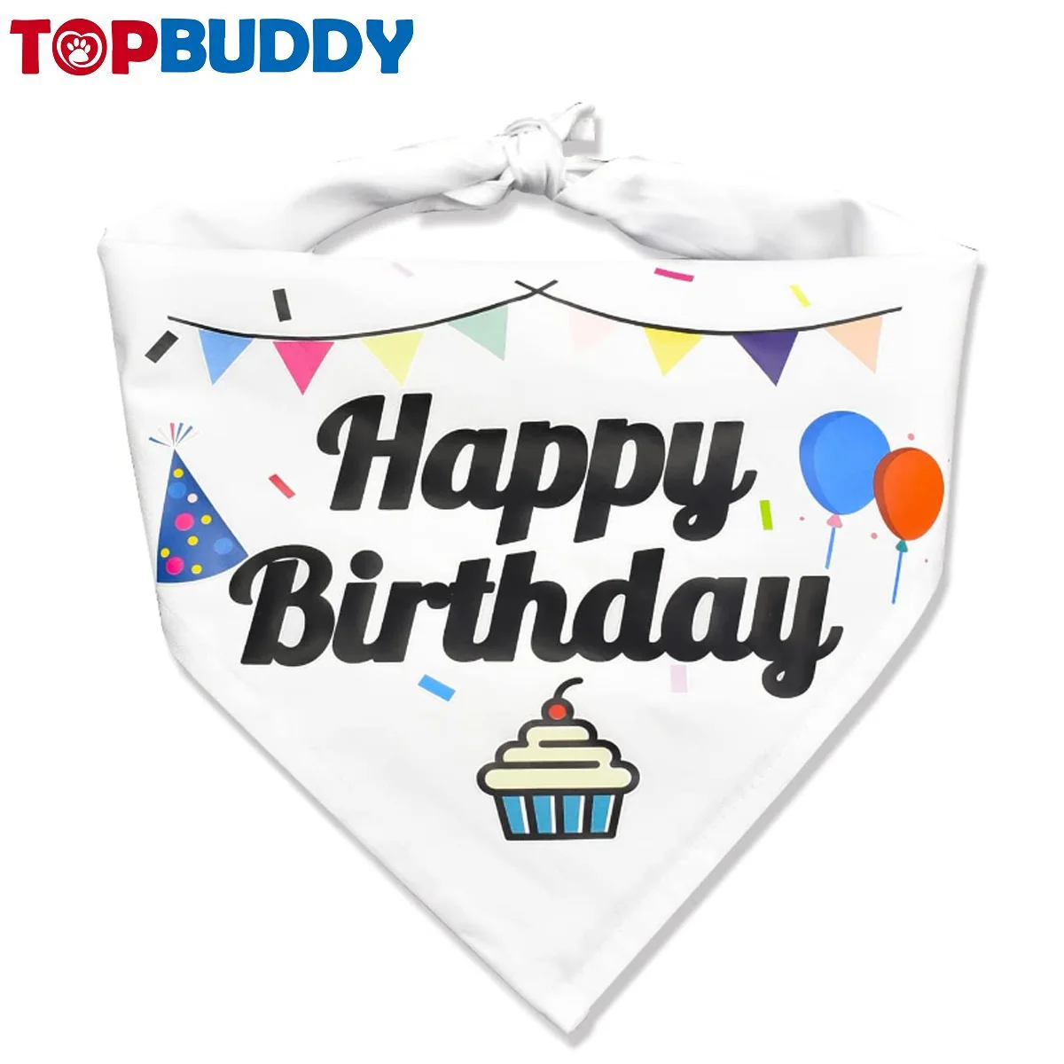 Wholesale customized Birthday pattern Dog bandana for pet dogs