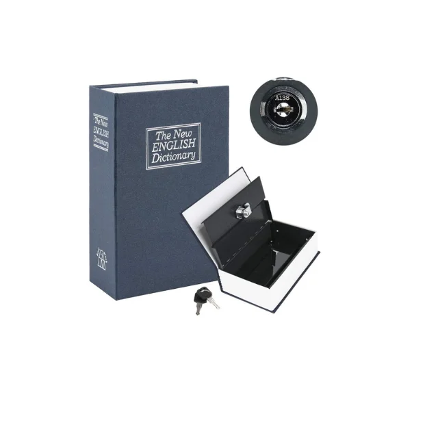 Customized Cover Secret Hidden Storage Diversion Book Safe Box with Key Lock B18K