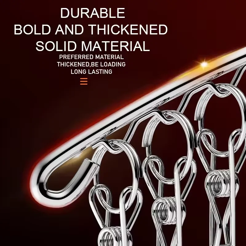 Stainless Steel Clothes Racks Multi-functional Sock Windproof Hook Clip Drying Racks Laundry Hanger Rack socks hanger