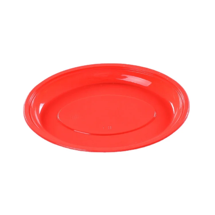 Colorful Disposable 9 inch red disposable camping plastic plate