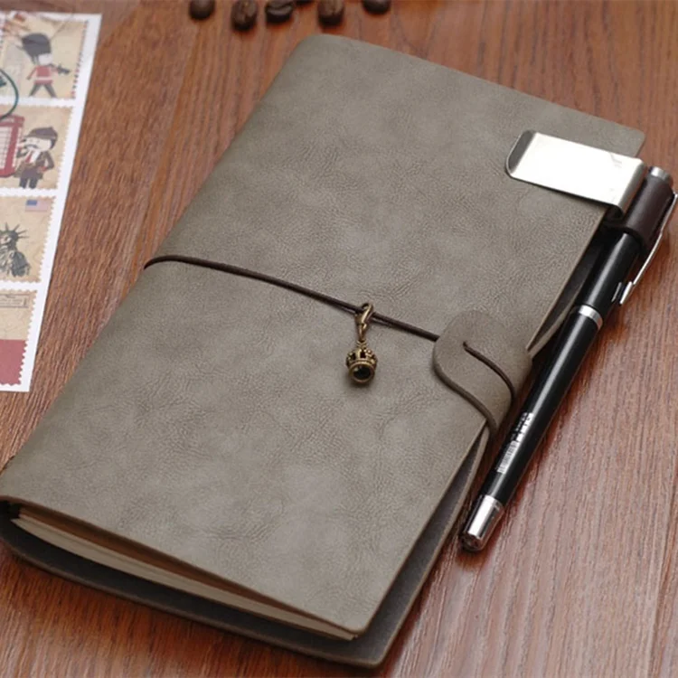 Hot Sale Pen Loop Holder Notebooks Pen Sleeve PU Leather Pen Loop with Stainless Steel Personalized