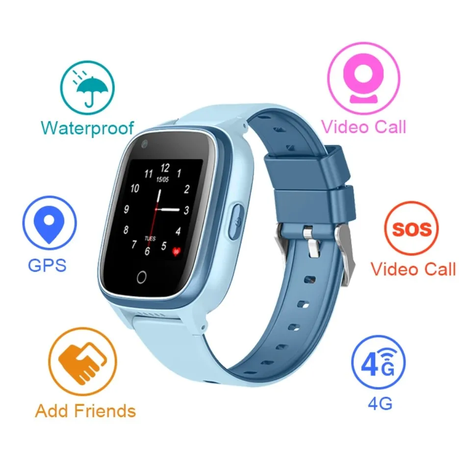 CHRT D32 700mAh Waterproof Video Call  Tracker Remote Monitor 4G Kids Smart Watch  With Alarm