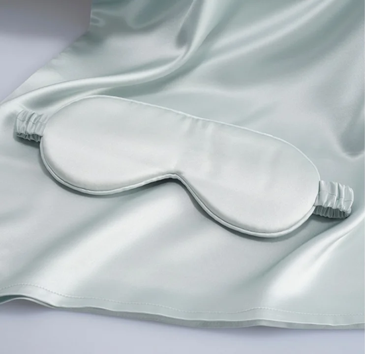 Promotion gift sleeping mask box set mulberry silk sleep mask with neck pillowcase