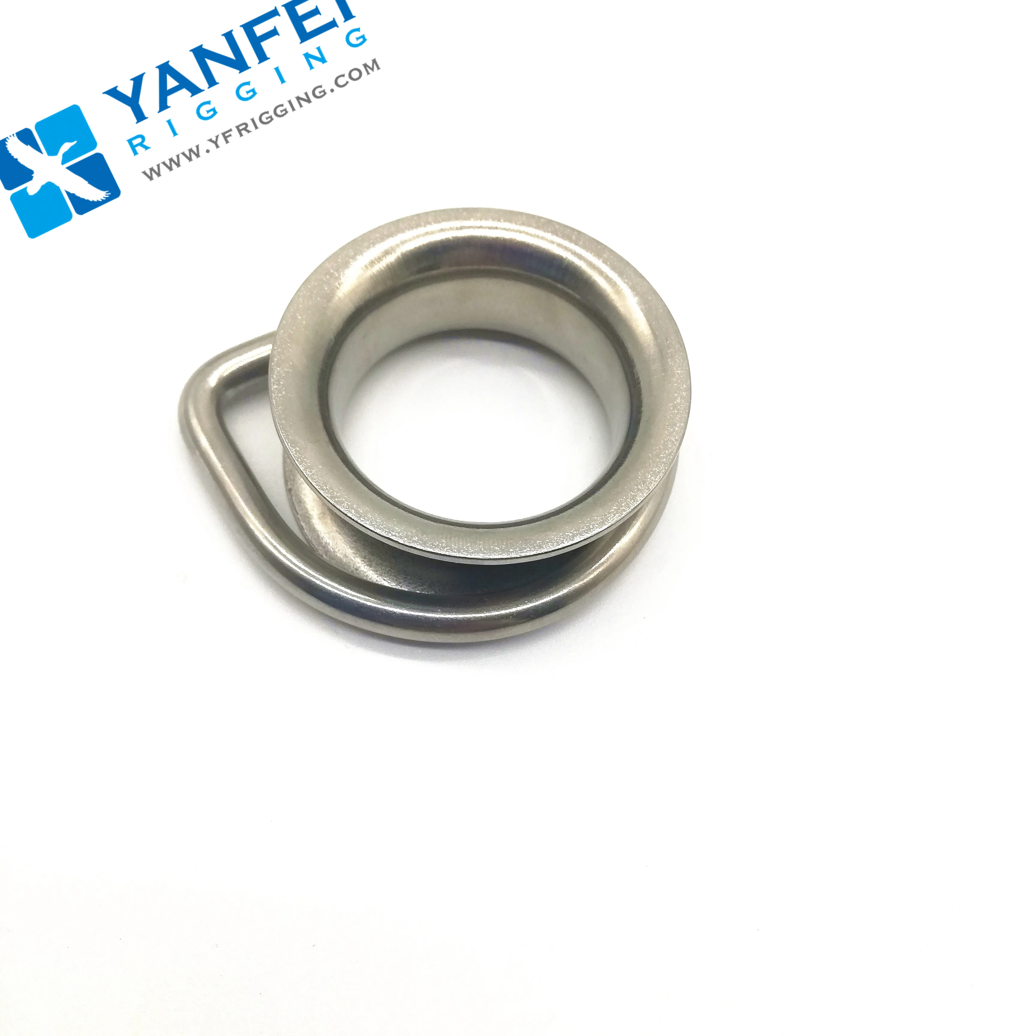 Stainless Steel D Ring With Round Thimble Wire Rope Fittings