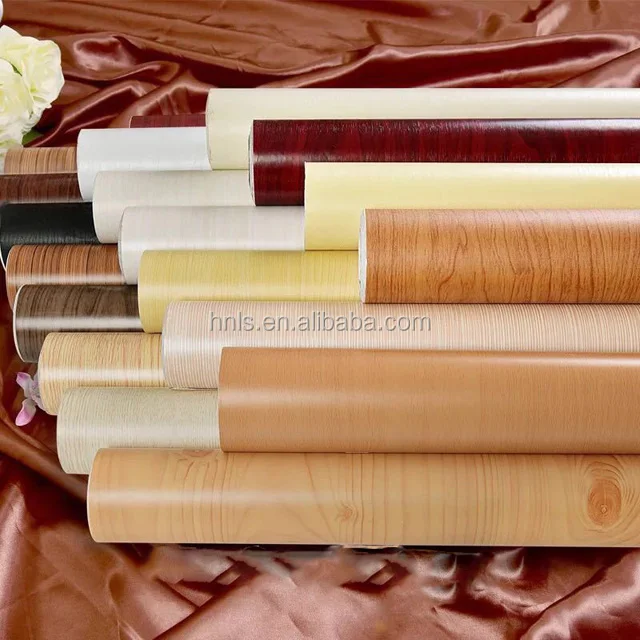 Hot Sale Solid Wood Design PVC Decorative Film in Roll Soft PVC Foil Covering For Furniture Kitchen Cabinet