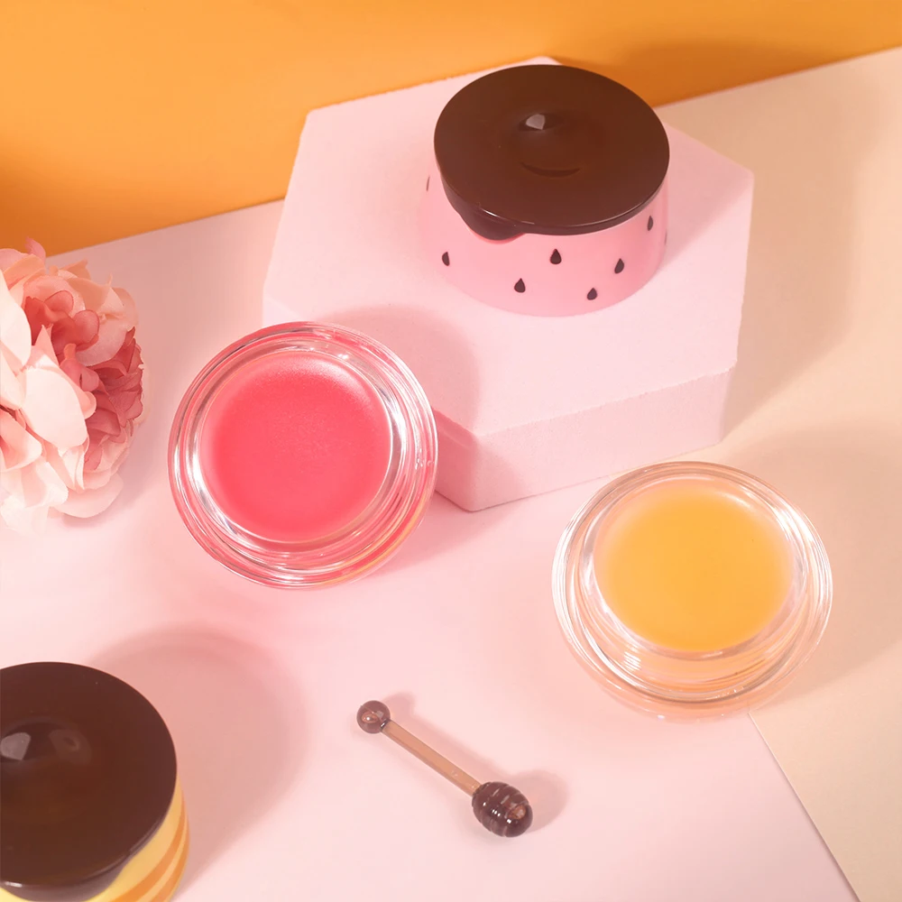 Vegan Private Label Lip Mask Strawberry  Honey Flavors Moisturizing Nourishing Repairing