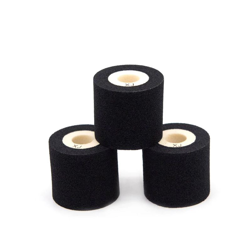 XJ Type 36mmx32mm Black Dry Solid Melt Ink Roller Batch Date Coding Machine Hot Ink Roll