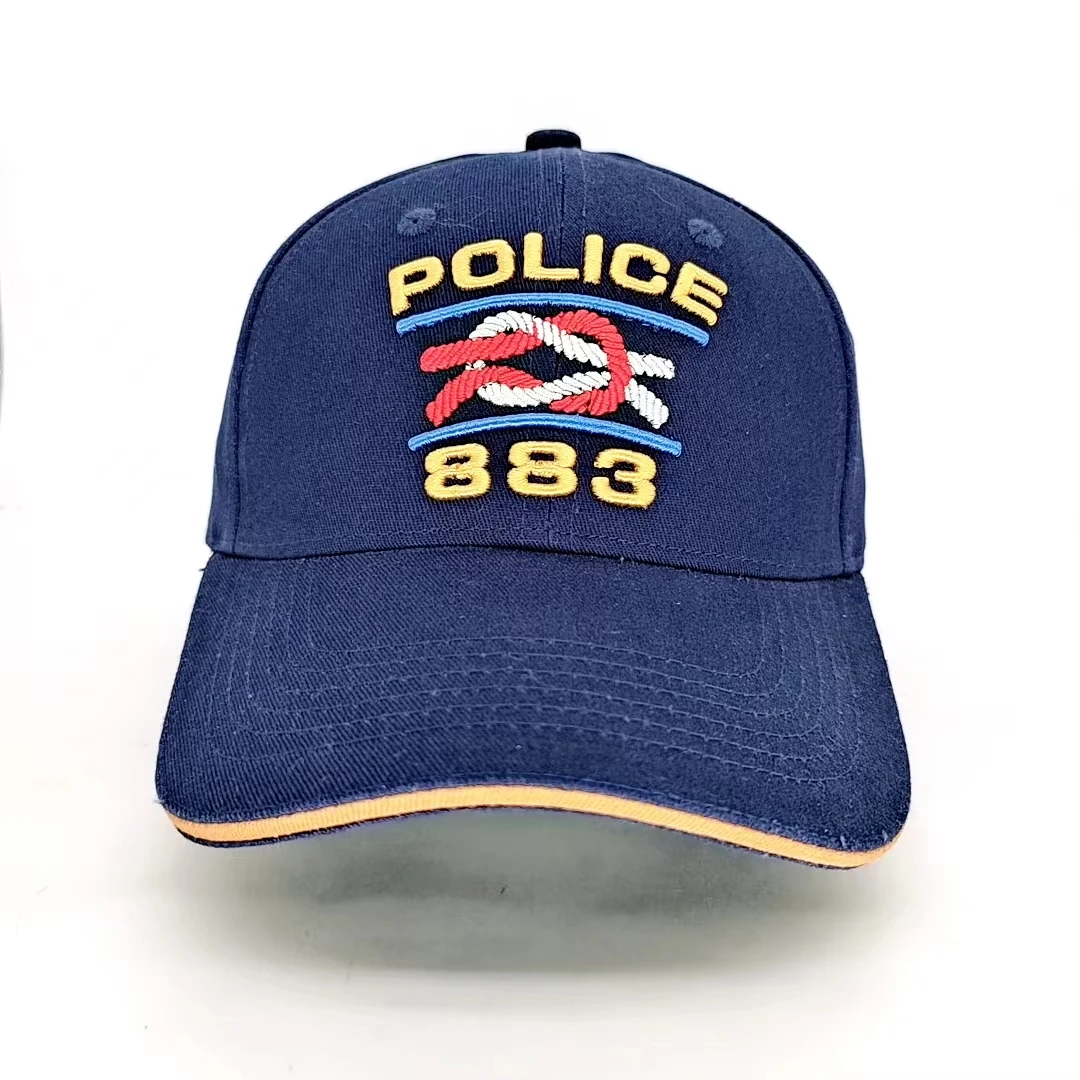 Custom 3D embroidery cotton 6 panel baseball hat