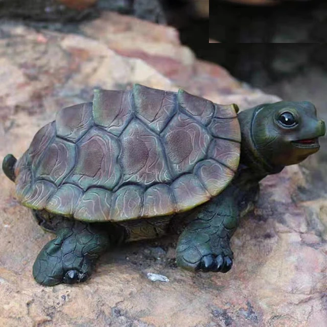 RF Garden decor fiberglass silicone ornaments turtle concrete molds animal plaster statue cement mold for sale