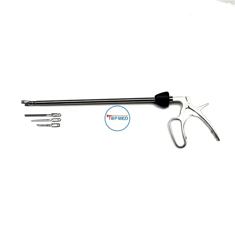 10mm laparoscopic instruments Stainless Steel Bulldog forceps Reusable artery clip applier bulldog forceps