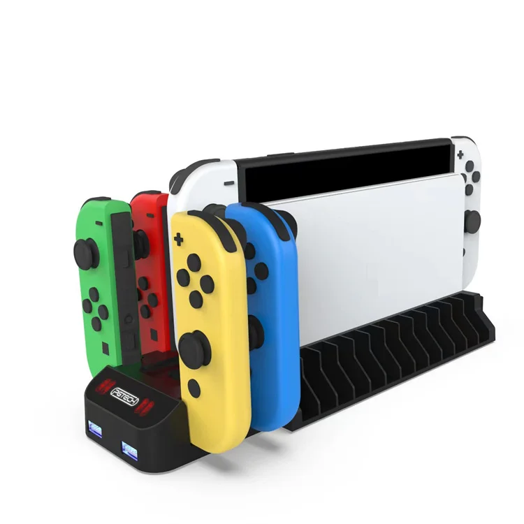 SYYTECH New Console Controller Charging Station Disc Storage Card Stand for Nintendo Switch NS OLED Game Charger Accessories