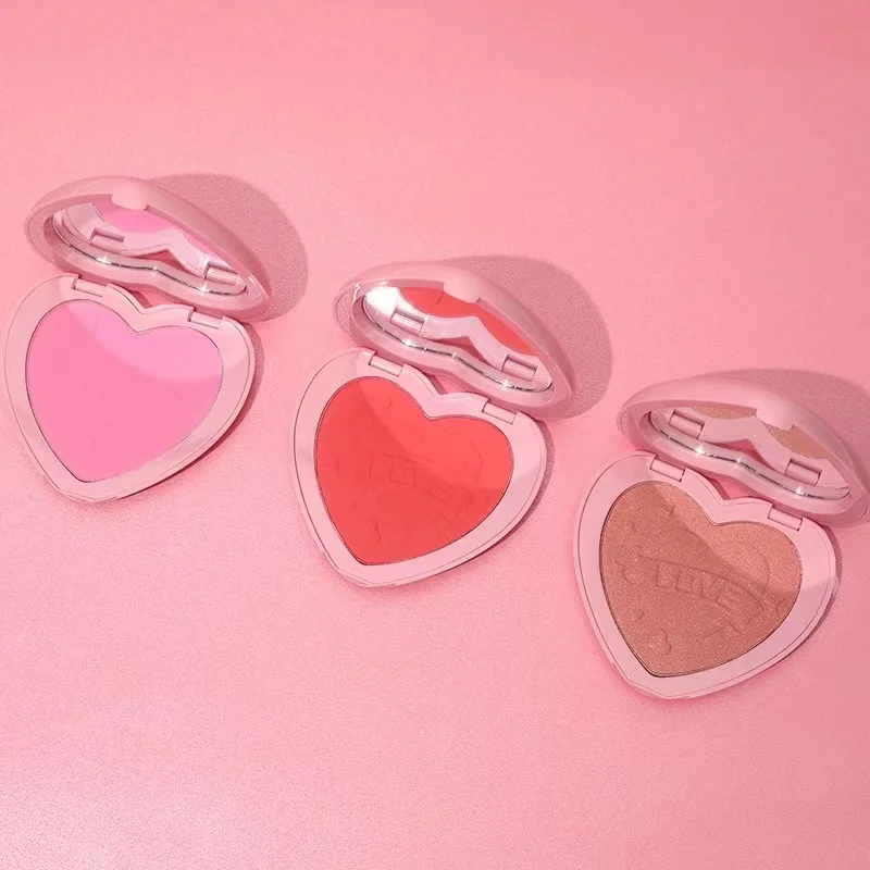 Cosmetic Makeup Single Blush High Pigment Soft Texture Face Blush on Make Up Palette Cream Blush highlighter Private Label