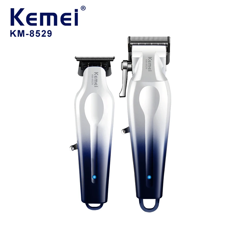 KEMEI km-8529 Профессиональная Парикмахерская Машинка для стрижки волос DLC лезвие беспроводной триммер электрический набор машинки