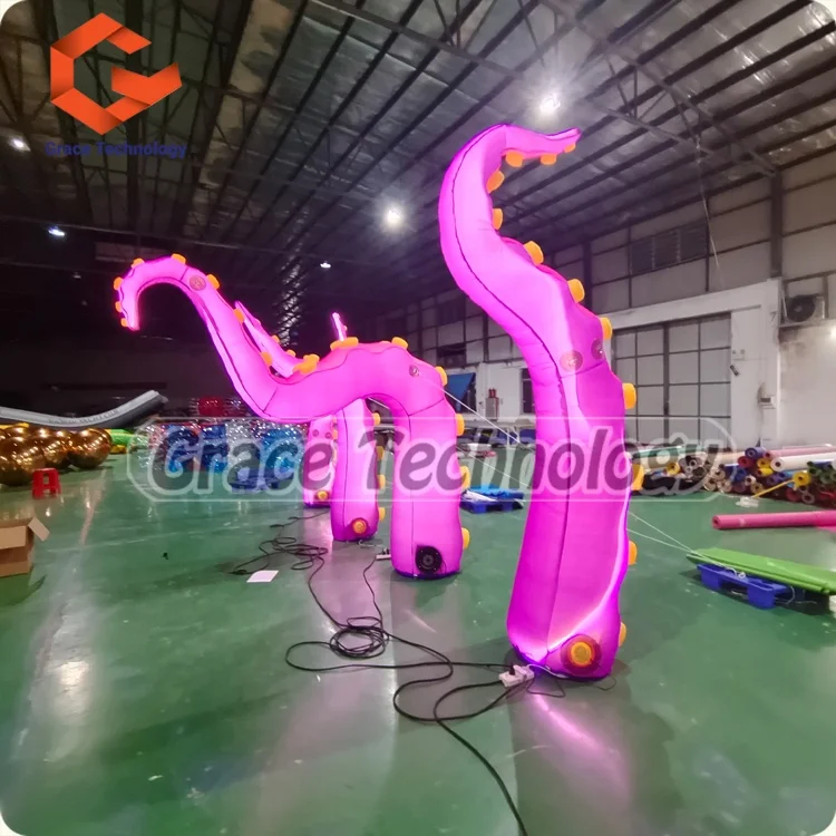 Outdoor inflatable jellyfish tentacle, giant inflatable octopus tentacle for event stage party decoration