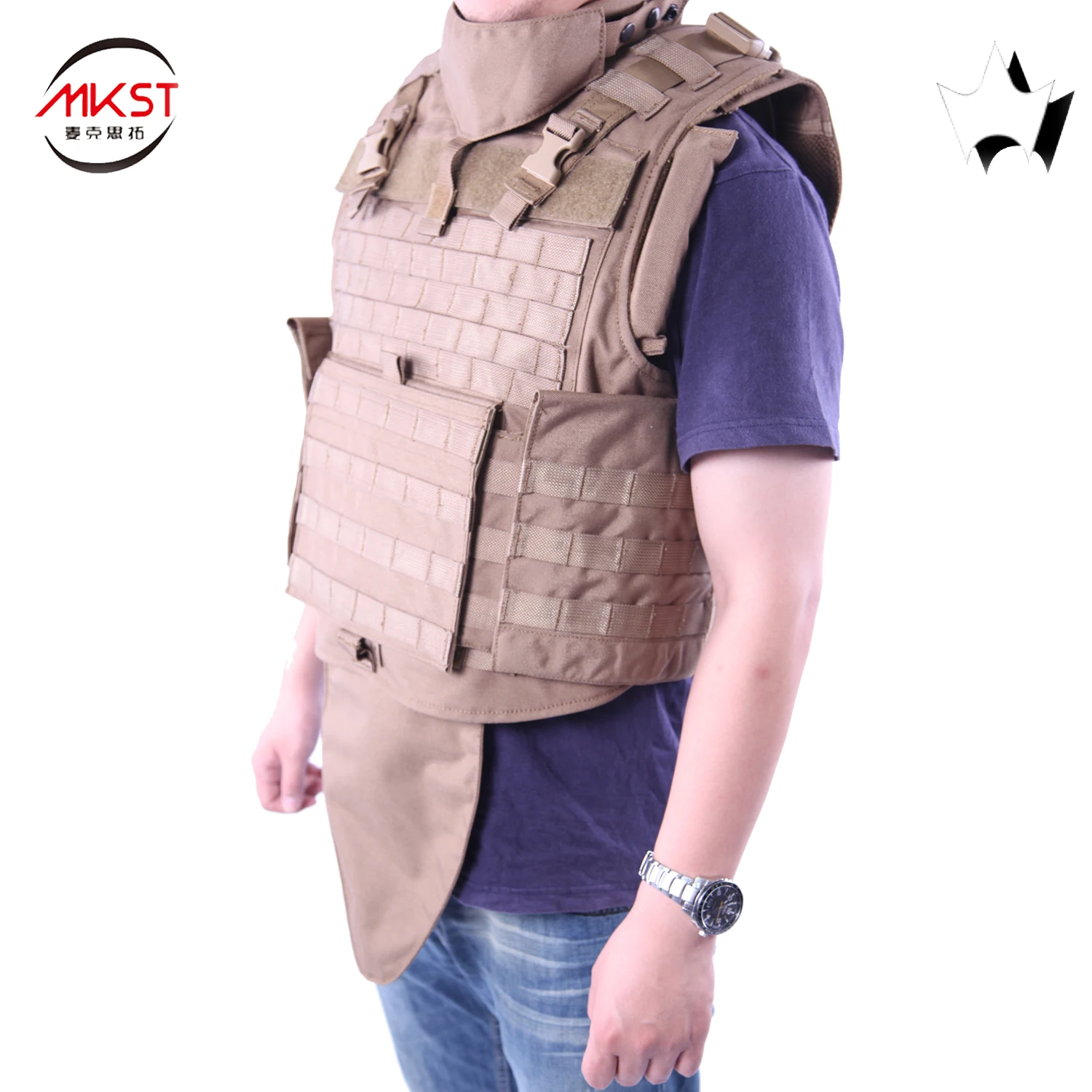 
MKST648 Series Full Protection Outer Wear Bulletproof Vest Nij Level Iiia Body Armor Vest 