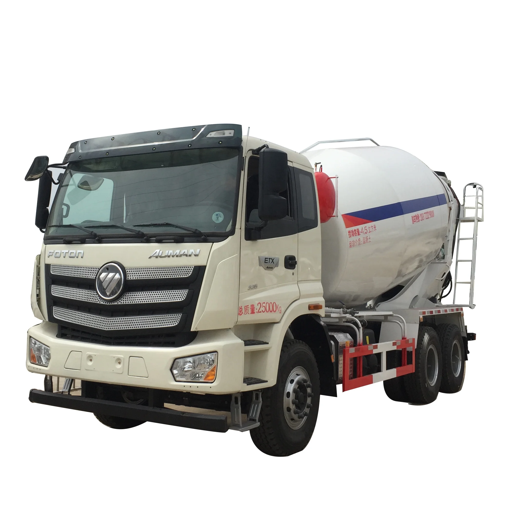 Newest design FOTON EXT euro 5 model 12 m3 mixing truck concrete transport truck to sanitation industry