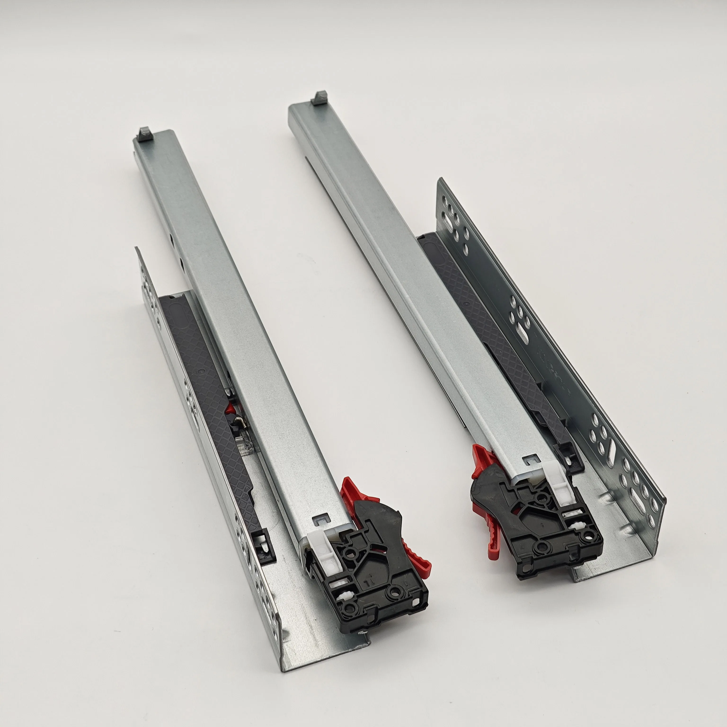 High Quality Kitchen Cabinet Three Section Full Pull-out Track Hidden Damping Support Bottom Buffer Drawer Slide Rail