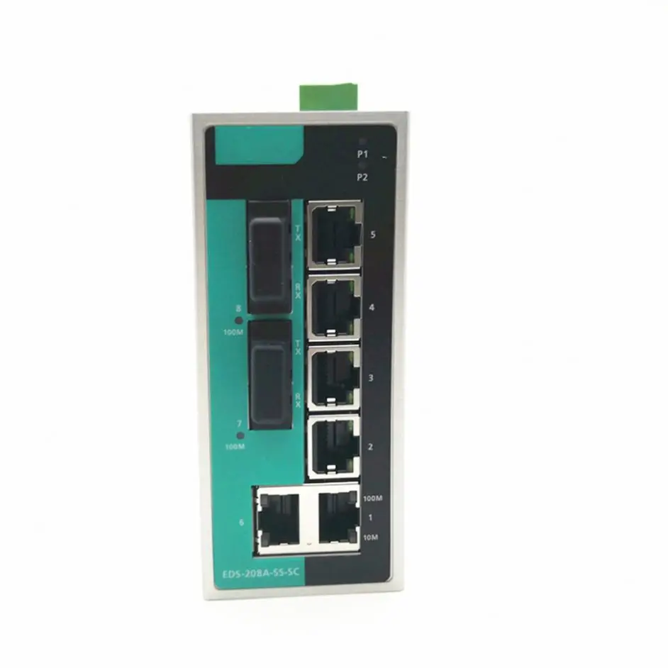 EDS-408A-SS-SC-T начального уровня управляемый ETHERNET-коммутатор с 6 10/100BASET (Д х Ш В) портов и 2 100basefx однорежимный