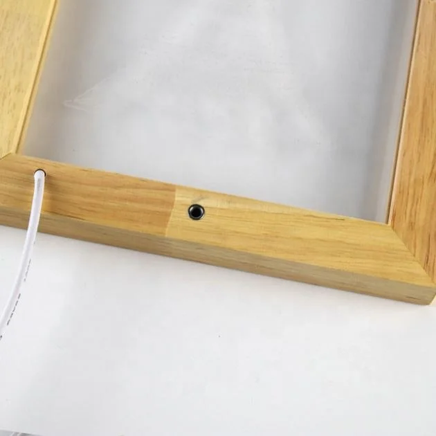 3D Led Light Wooden Camera Picture Frame Lighting Acrylic Decorative wood Photo Frame Table Night Lamp for Bedroom Living Room
