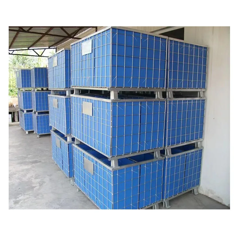 Заказной сварной ящик из проволочной сетки, промышленный стальной металлический складной проволочный контейнер