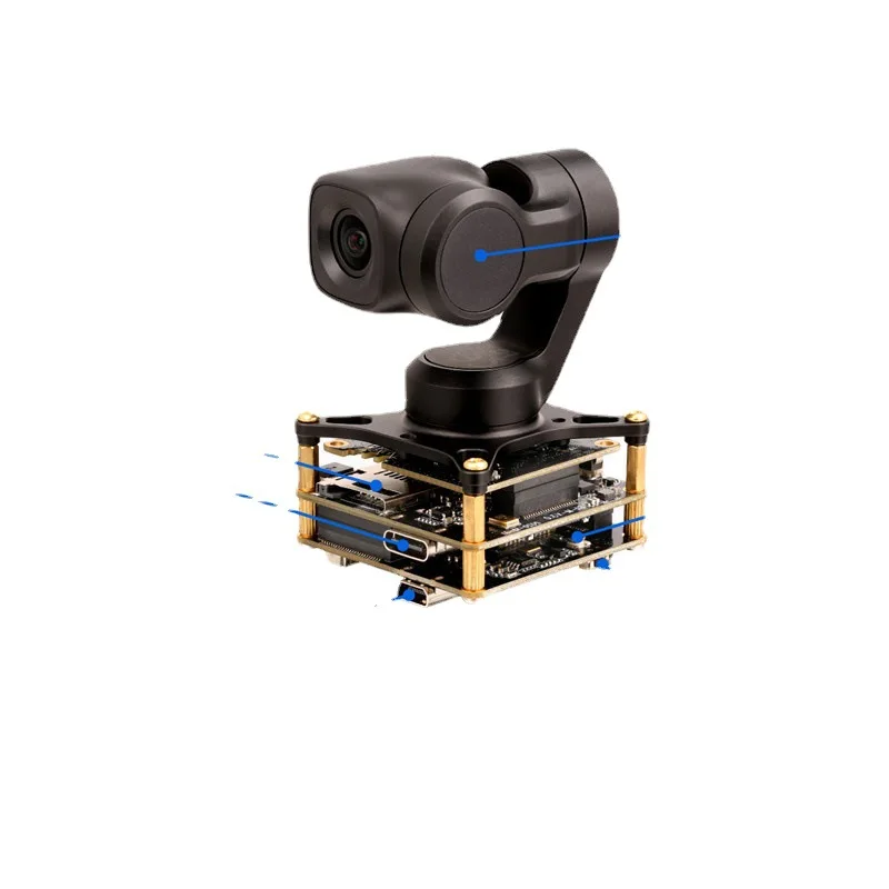 11MP Mini 3 Axis Gimbal PTZ Camera 4K@60FPS FPV UAV/Drone PTZ Camera 2.4G/5G POE/WIFI Transmission 3 Axis Gimbal PTZ Camera