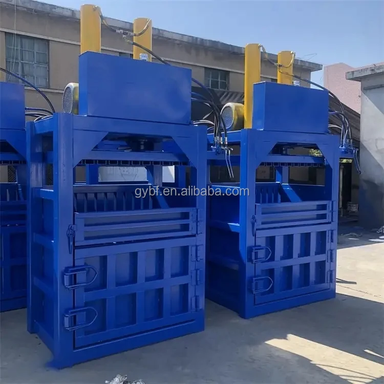 Pet Plastic Bottle Pressing Machine Clothing Scrap Metal Compactor Baling Press Machine