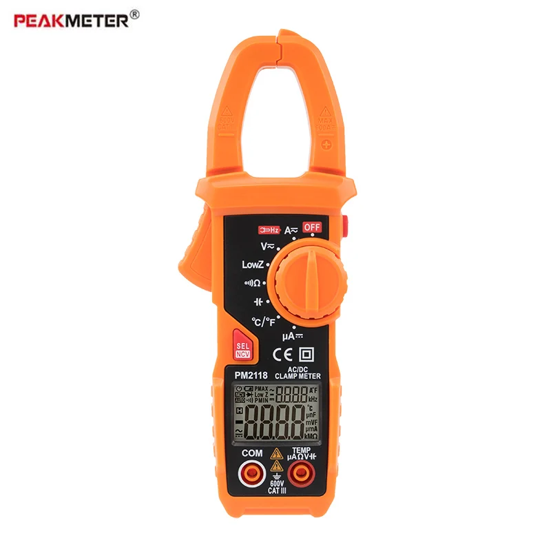  Портативный смарт-мультиметр PEAKMETER PM2118 измеритель цепи напряжения и сопротивления с подсветкой